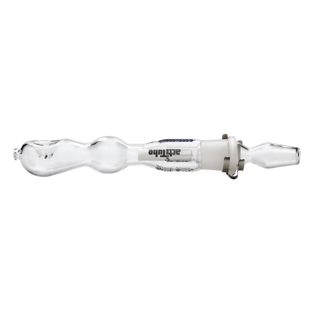 Glass Pipe Rochit w. Filter Adapter Clear  SG19 18,5cm (Black Leaf)
